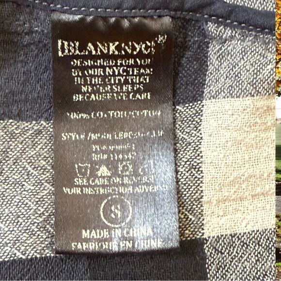 BlankNYC Zelda Cross Cotton Button Down Shirt Women’s Size Small - Picture 6 of 10